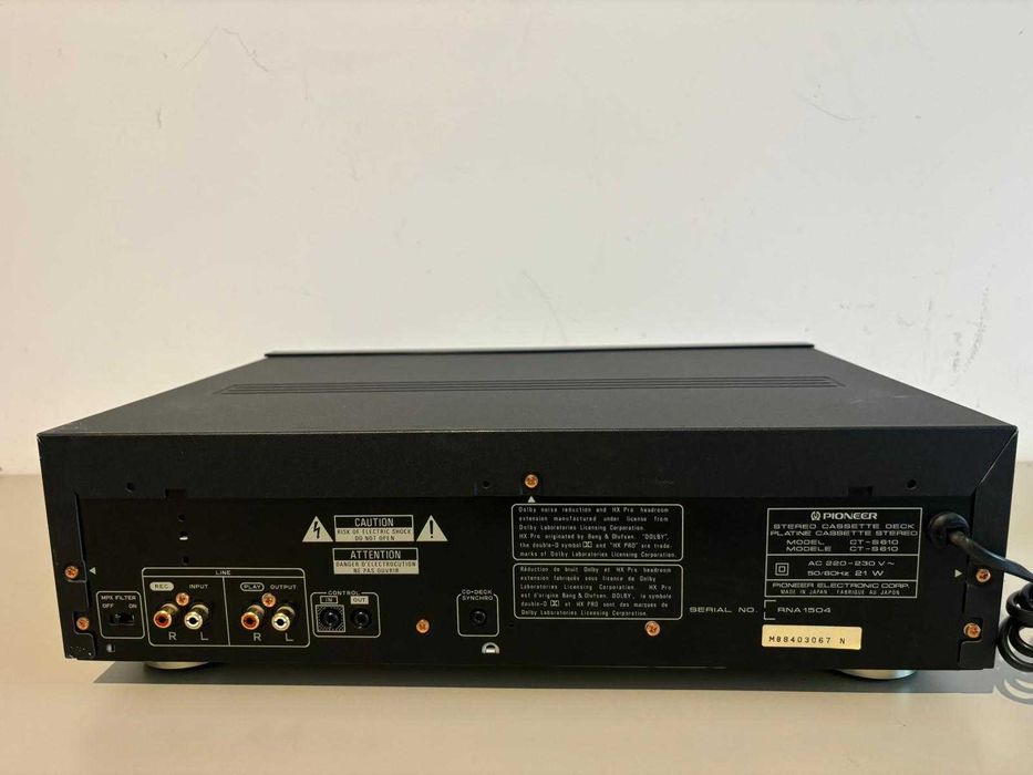 Deck Pioneer CT-S610  3HEAD-Cassette Tape Deck