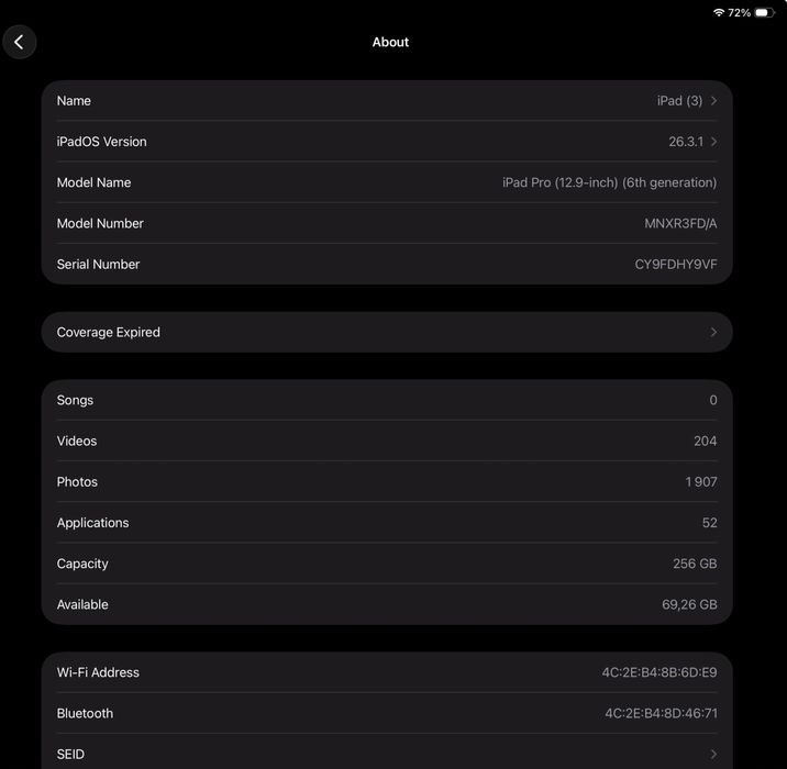 Apple Ipad Pro 12,9 inch (6th gen)