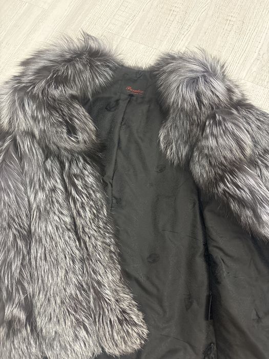 шуба из чернобурки поперечка