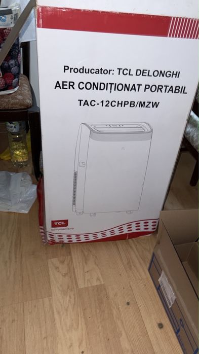 Aer condiționat portabil TCL Delonghi TAC-12CHPB/MZW, nou, în ambalajul original.