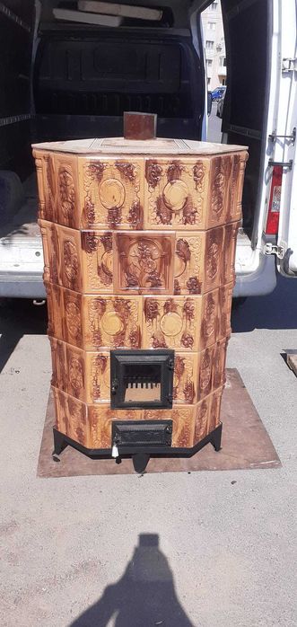 Soba teracota,sobe mobile,sobita premontata fabricata roti plita