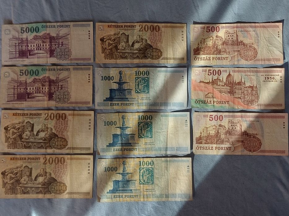 Lot bancnote forinți maghiari de colecție