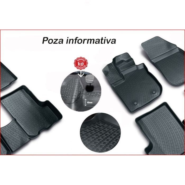 Covoare cauciuc stil tavita BMW F10/F11 seria 5 2010-2013