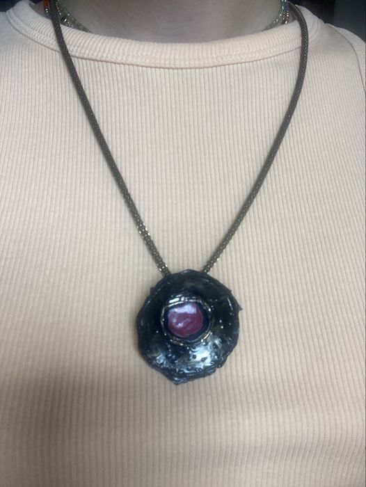 Комплект ръчно изработени обеци и гердан