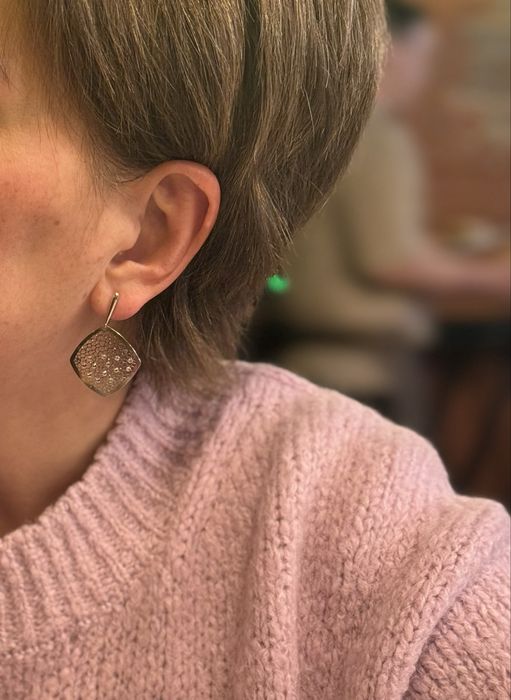 Серьги из серебра и фианитов