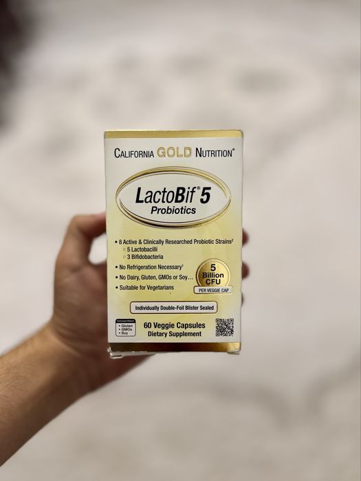 LactoBif California Gold Nutrition 60 капсул. По самой дешевой цене