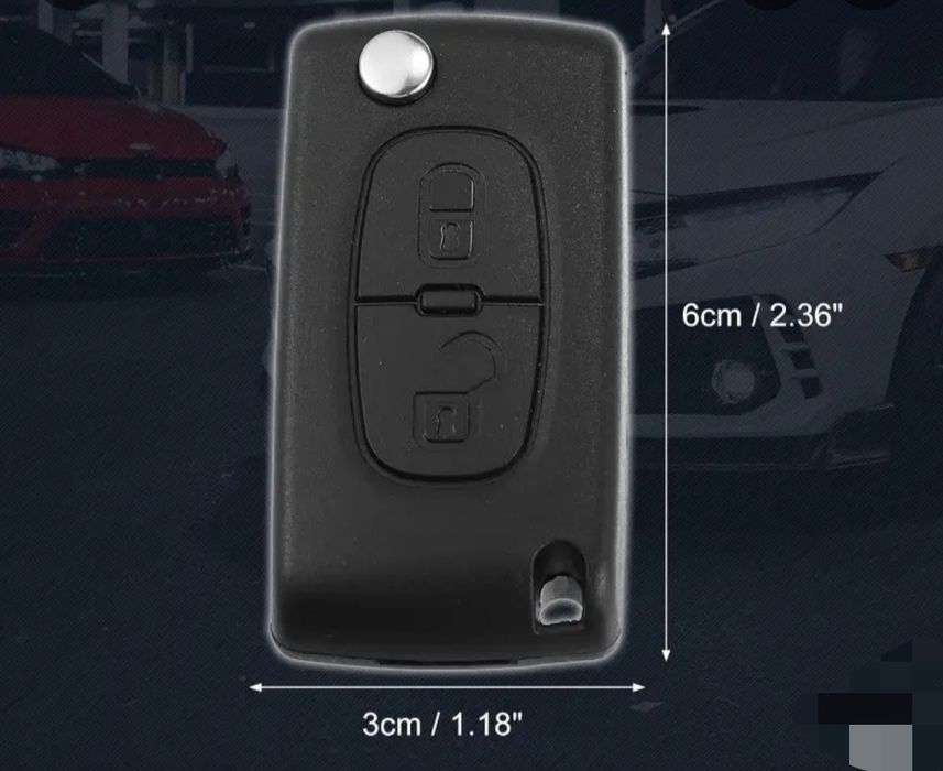 Комплект от 2 броя ключодържатели с 2 бутона за Citroen и PEUGEOT