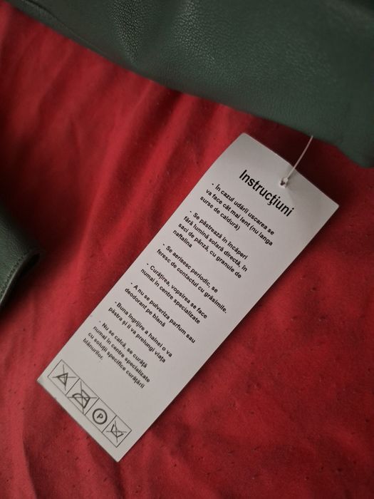 Geacă de piele 100%naturală, mărimea M