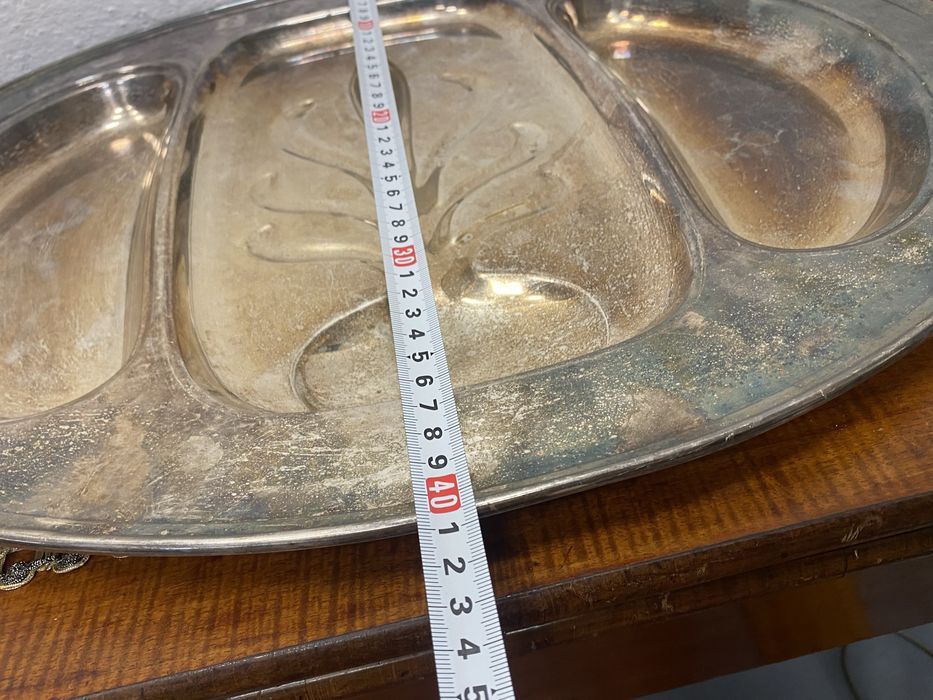 Голям немски поднос с посребряване