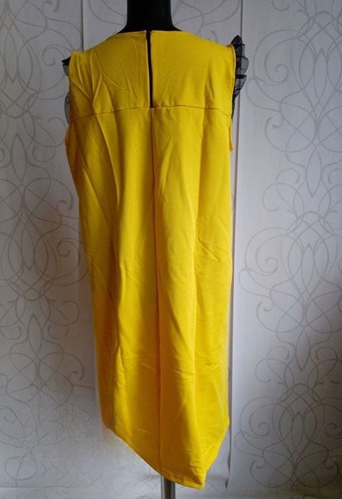 НОВА Туника рокля, цвят горчица , червен, памук и еластан, L и XL