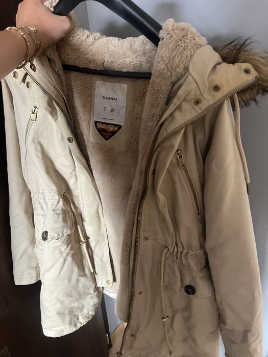 Зимно дамско яке pull and bear с качулка