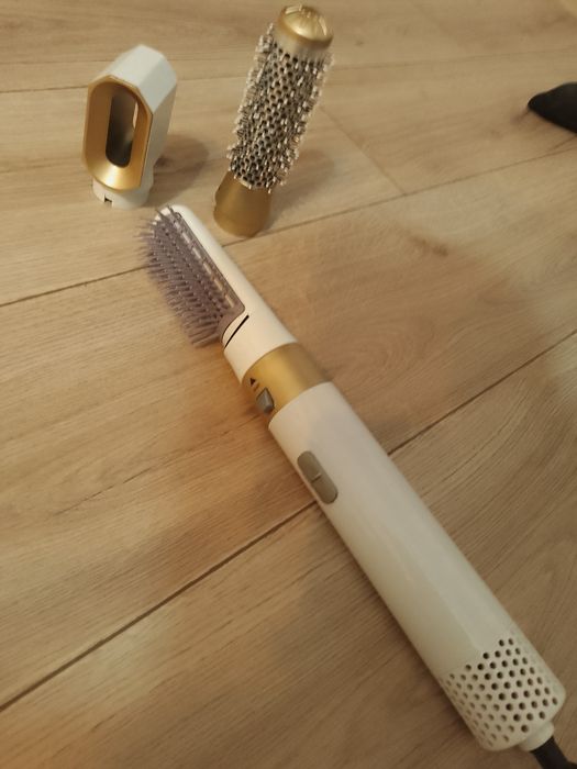 Aparat de coafat electric, Uscator de par, Ondulator , Alb/Auriu