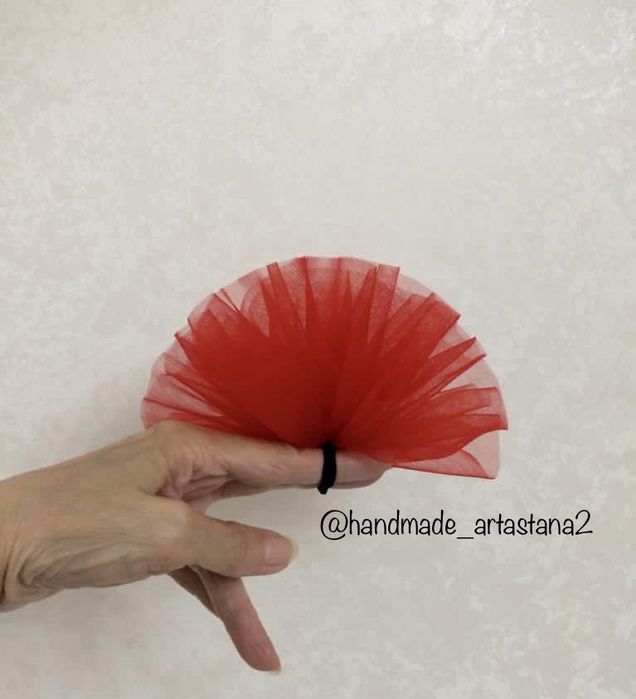 бантики пышные белые, красные