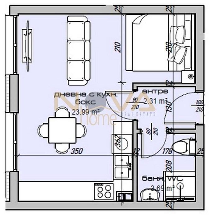 Продава се Едностаен апартамент в Варна, Изгрев - 46 кв.м за 808 €/кв.м - Снимка #1