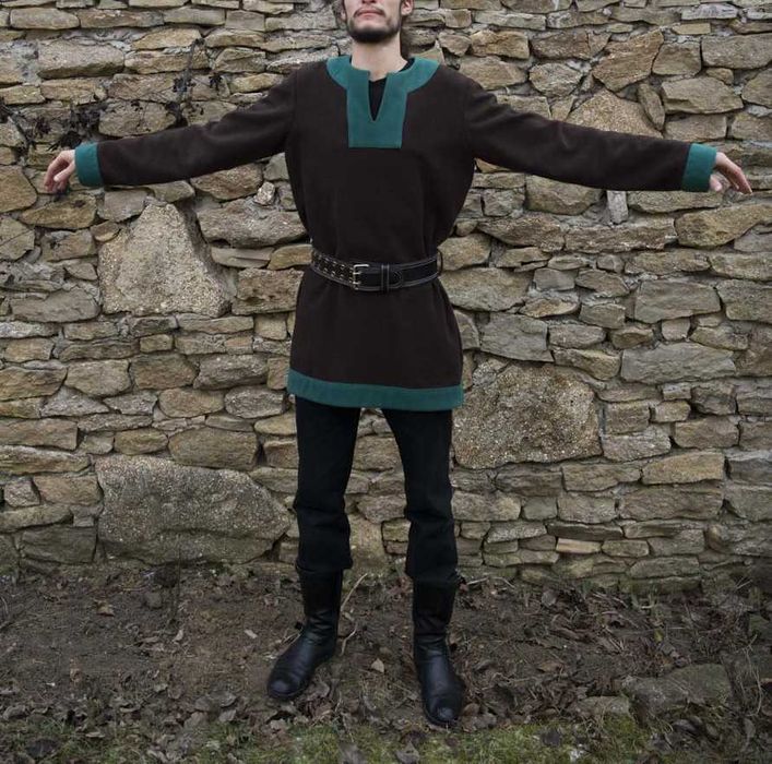 Tunică medievală - stofă