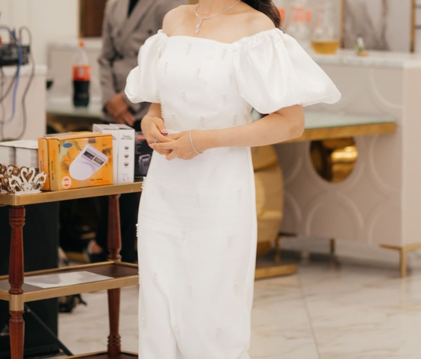 Прокат платья. Белое жемчужное