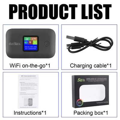 Карманный роутер 5G Wireless Mobile WiFi 300 Мбит/с. Есть доставка