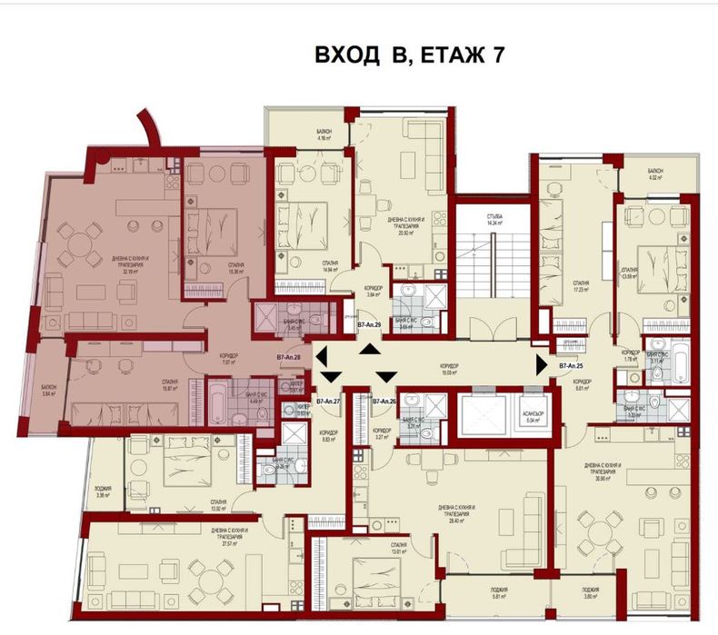 Продава се Тристаен апартамент в София, Зона Б-5 - 102 кв.м за 2844 €/кв.м - Снимка #7