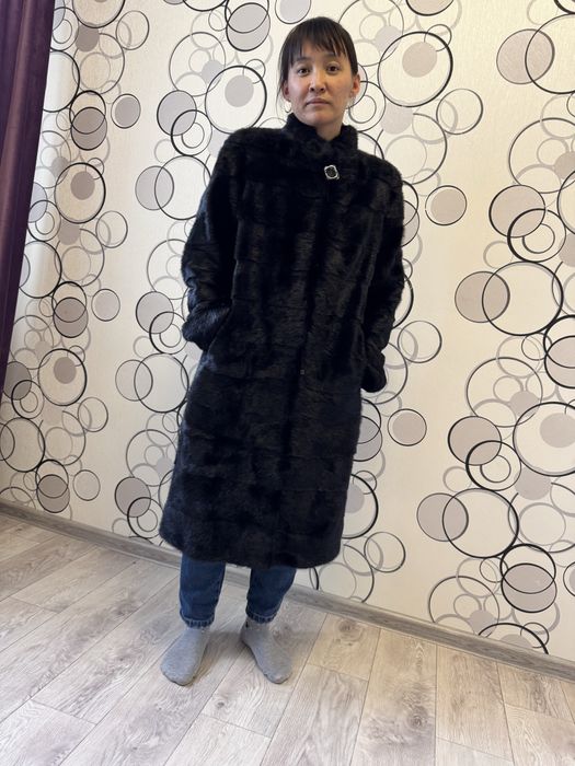 Норковая шуба поперечка