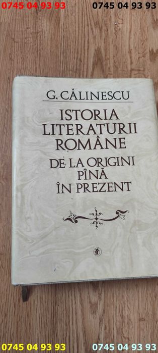 carte carti istoria literaturii romane de la origini pana in prezent cartonata 1058 pg