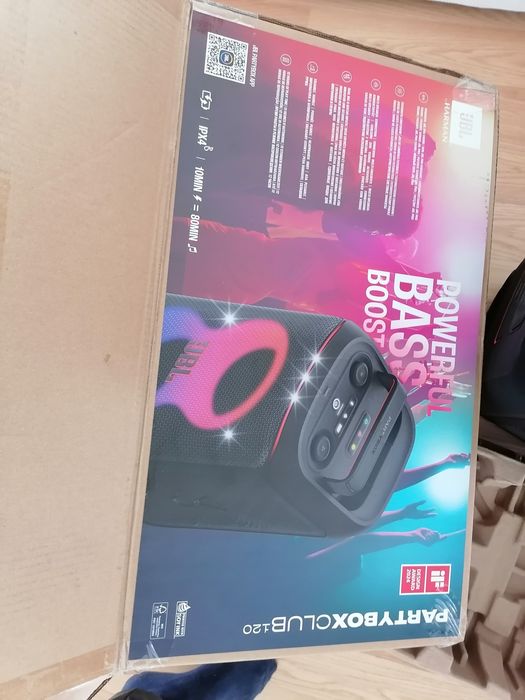 JBL Partybox Club 120, 160W RMS, Baterie detasabila, IPX4, NOUA