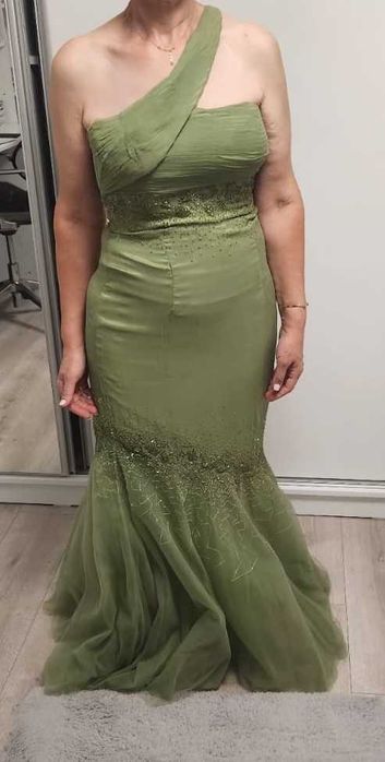 Rochie de seara culoare verde fistic