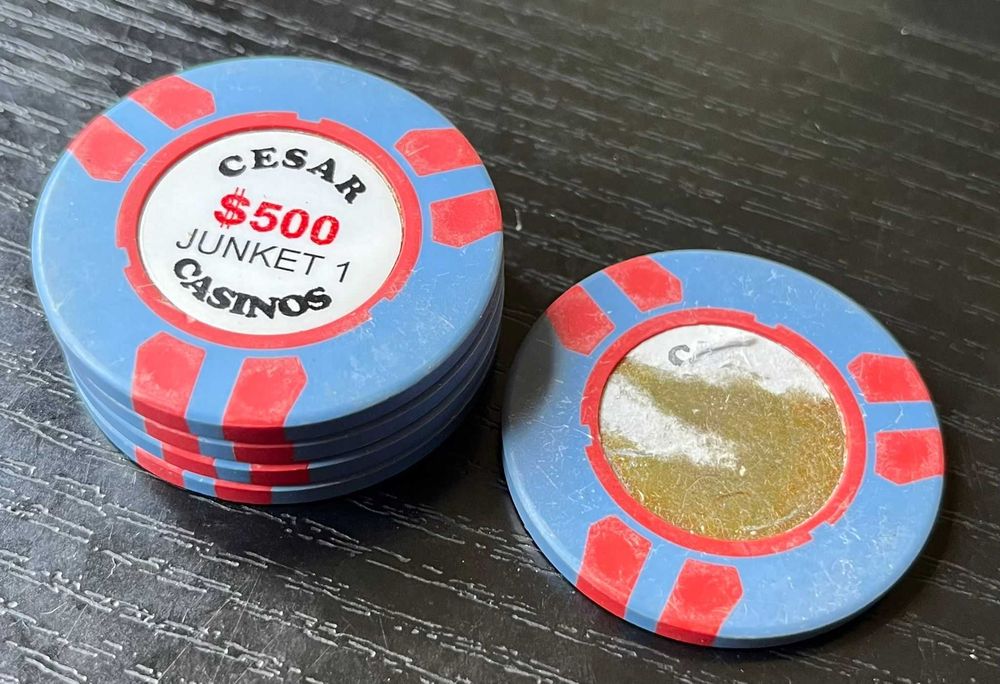 Memorabilia Casino București – Jetoane originale Cesar Casinos $500 Ediție Junket VIP
