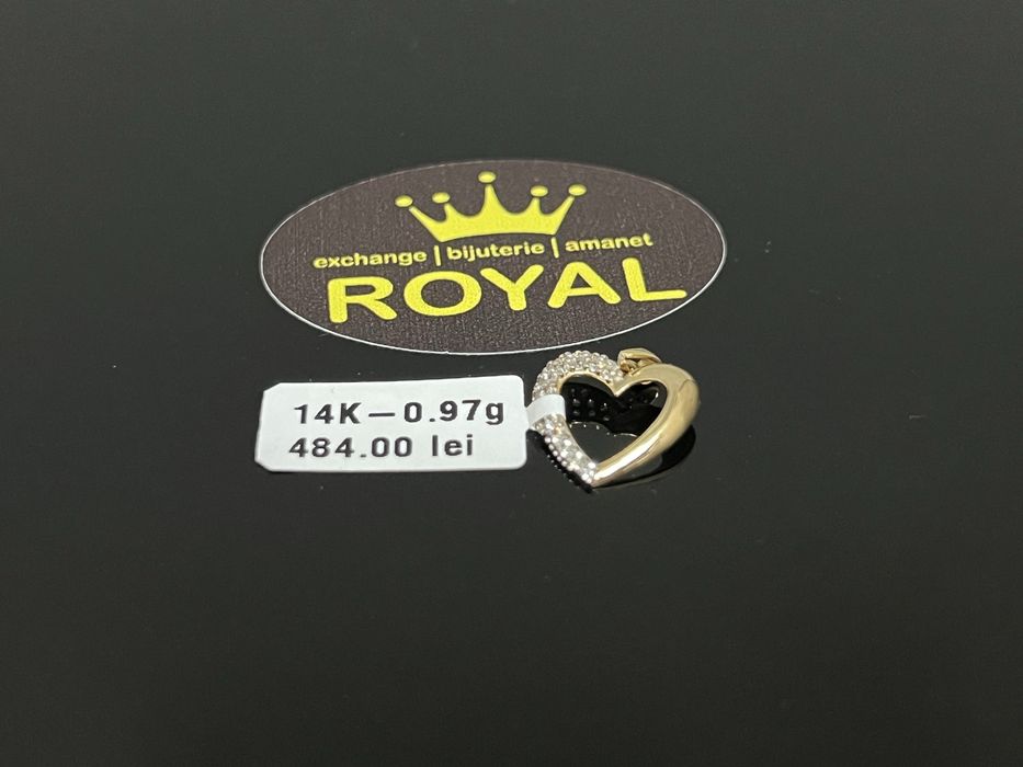 Bijuteria Royal CB : Pandantiv inima aur 14K 0,97 grame