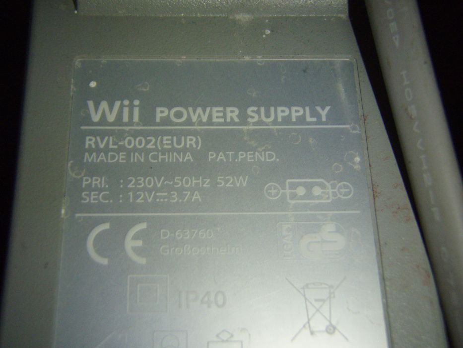 Alimentator original Nintendo Wii