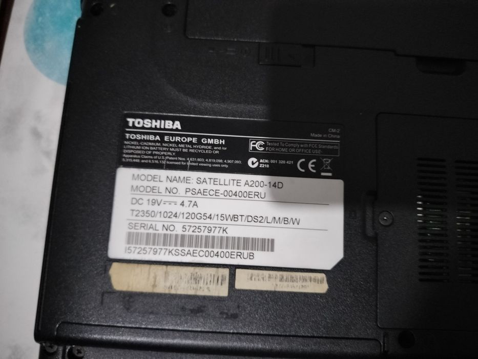 Ноутбук Toshiba черный