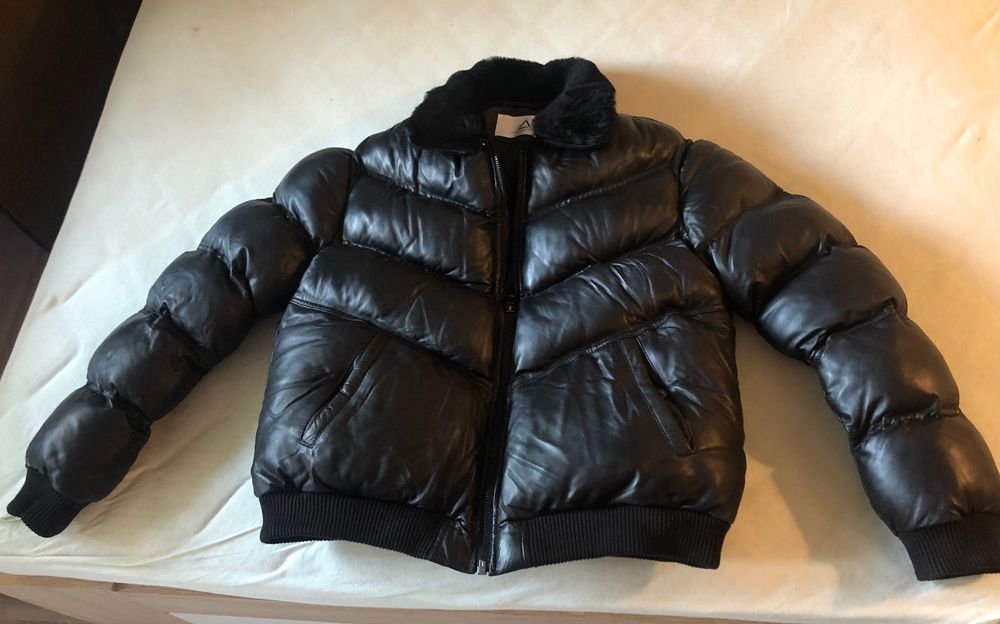 Кожено яке бомбър от агнешка кожа SERGEPRIENTE! НОВО!