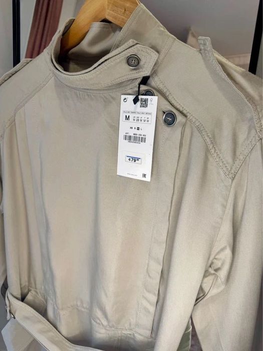 Rochie military nasturi metalici ediție limitată premium Zara SRPLS M