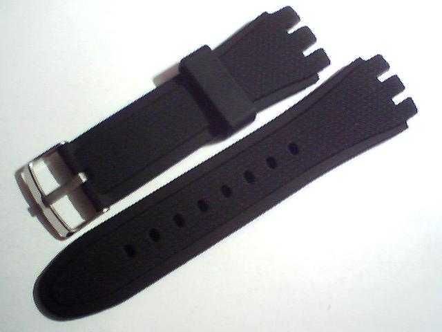 curea swatch neagra din silicon de 17mm, 19 mm, 21mm sau 23mm, latime.