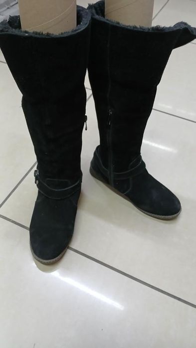 Сапоги зимние замша