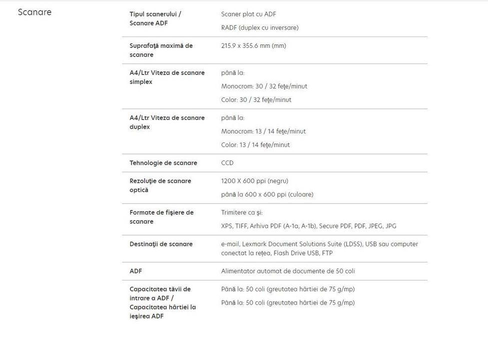 NOU! Imprimanta laser color multifuntionala Lexmark CX517DE