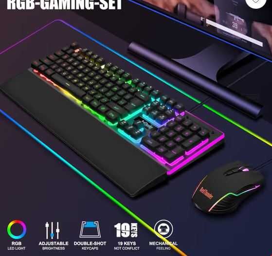 Kit Gaming RedThunder k10 tastatura si mouse RGB !