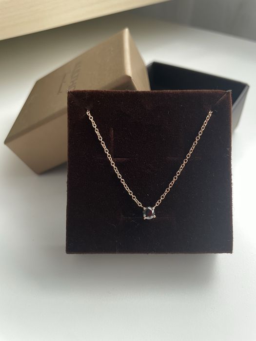 Lantior aur 18 Kt cu diamant negru