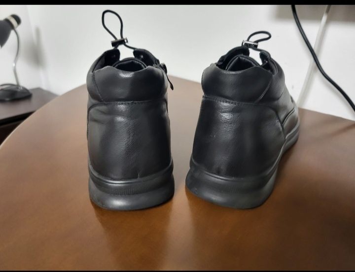 Мужские зимние кожаные ботинки