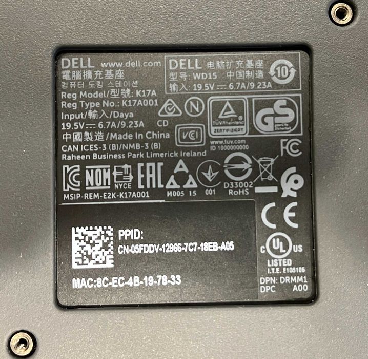 Докстанция, Docking Station Dell USB DOCK STATION Комплект