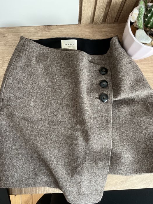 Кафява вълнена пола Sezane