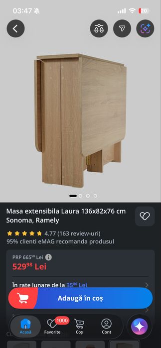 Masa extensibila