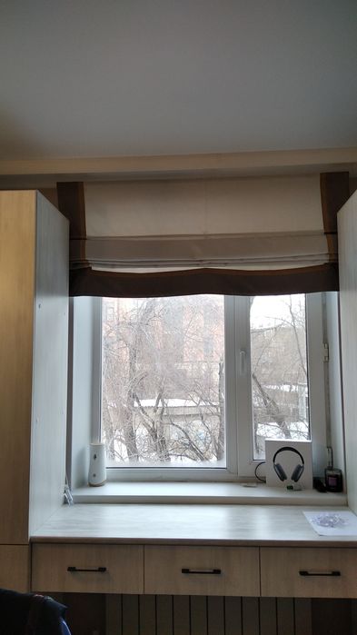 Установка гардин ролшторы