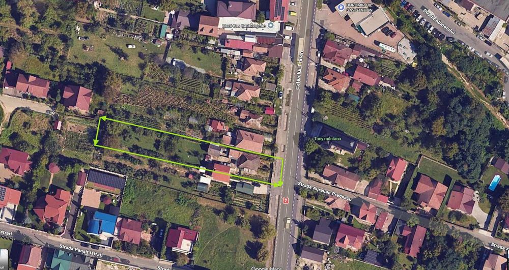Casă 4 camere, livadă 800 mp, deschidere DN – Bujoreni (200m de pecop Boromir)