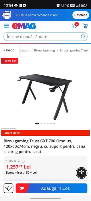 Birou gaming cu leduri