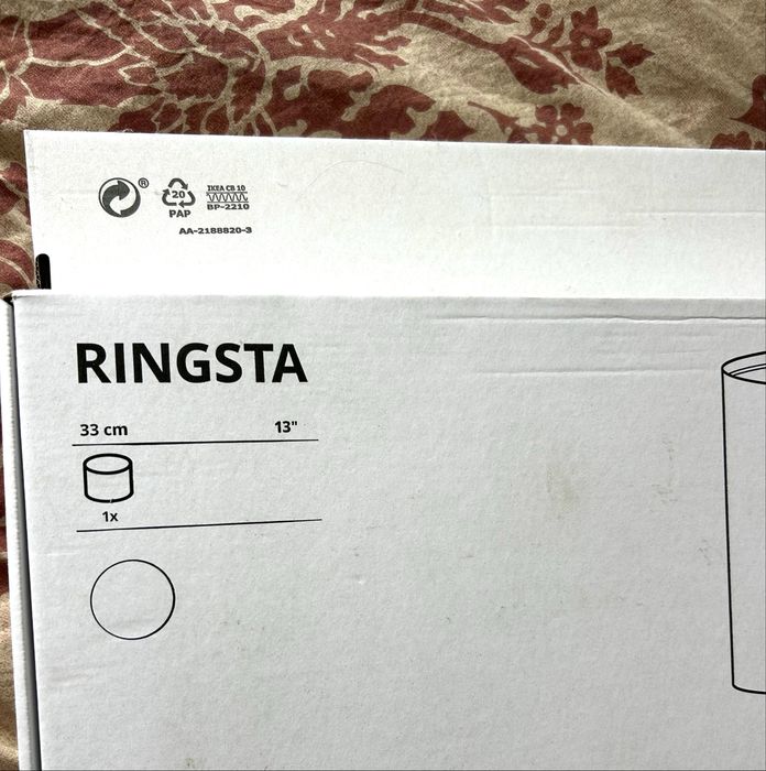 Set 2 abajururi albe noi Ringsta ikea, nedesfacute