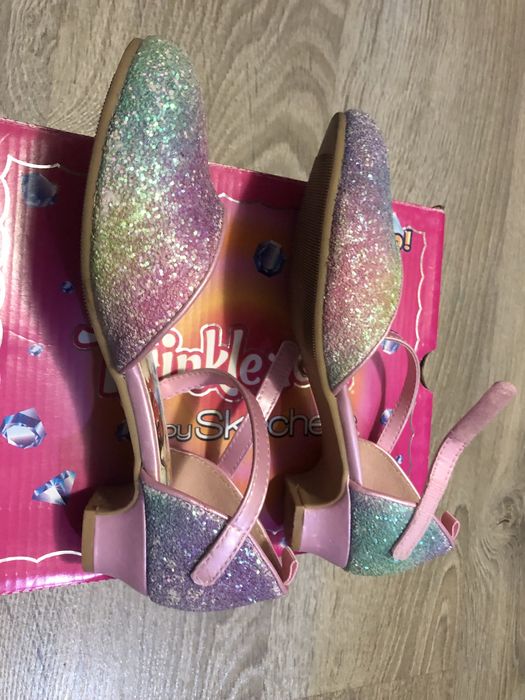 Pantofi sandale sclipici cu toc copii ca noi