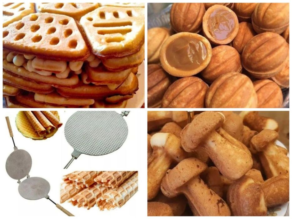 Орешница вафельница, грибочница форма для кекса