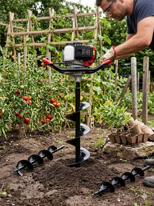 Motoburghiu Kraft Royal 65cc + 3 burghie pamant puternic