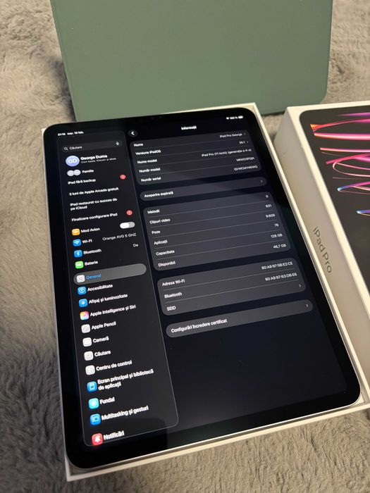 iPad Pro gen 4 wi-fi, 128 GB, ca nou la cutie