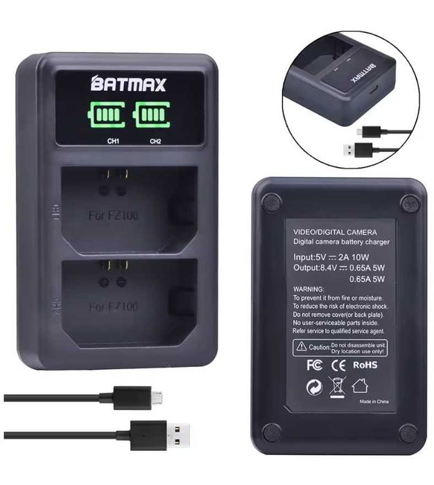 Батерии и заряднo Sony NP-FZ100 FZ100 ZV-E1 A7III, a7IV, A6700, A7RIII